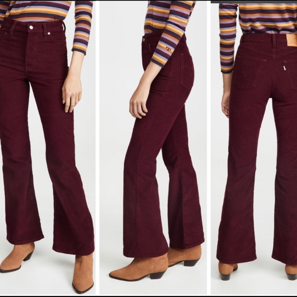 Levi’s Ribcage Bootcut purple/plum Corduroy Pants